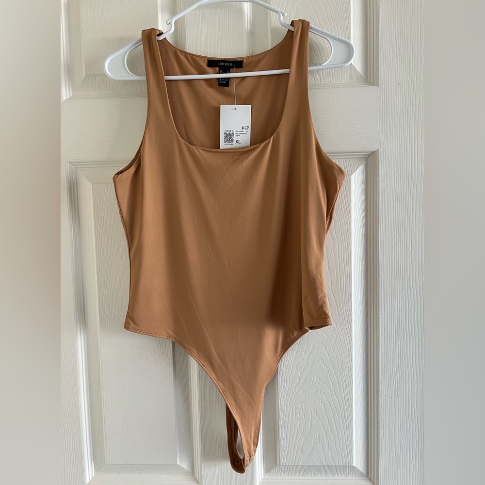 Forever 21 Camel Sleeveless Bodysuit